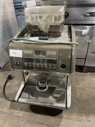 La Cimbali S39-Barsystem Series Commercial Stainless Steel Electric Powered Countertop Automatic Espresso Machine! With Clear Polycarbonate Hopper! On Legs! - Item #1187533
