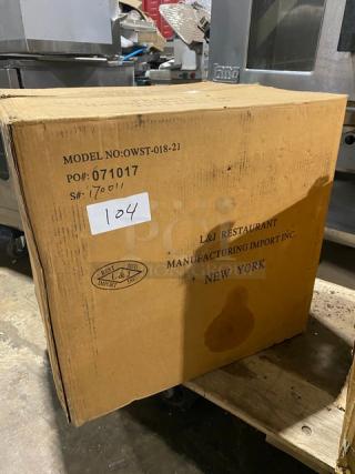 NEW! L & J Commercial Stainless Steel Natural Gas Powered Heavy Duty 20" Chinese Wok! With Single Ring Burner! Model: OWST-018-2J! On Legs!
