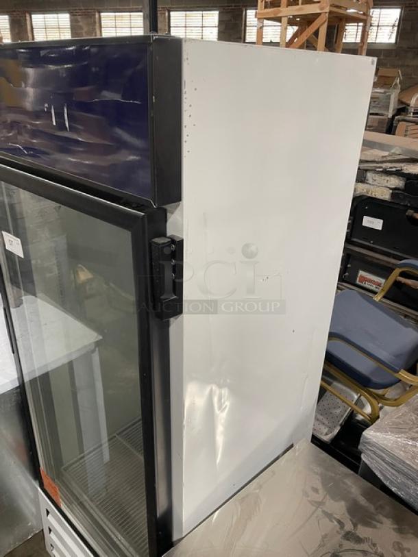 Manitowoc/McCall Commercial Single Door Reach In Refrigerator Merchandiser! With View Through Door! With Poly Coated Rack! Model MER17GWG Serial 1007152090037! 115V 1Phase! - Image 2 of 9