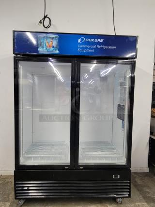 BRAND NEW DUKERS Merchandiser Refrigerator Double Hinged Door – 54.125" W
