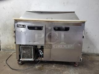 Leader ESLM48 48" 2 Door Mega Top Bain Marie / Sandwich & Salad Refrigerated Prep Table