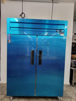 BRAND NEW DUKERS Commercial Reach In Refrigerator Double Solid Door, Top Mount Compressor