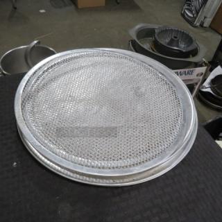 One Lot Of 7 Pizza Pans/Screens. - Item #1191377