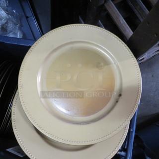 One Lot Of App 50 Gold Charger Plates.