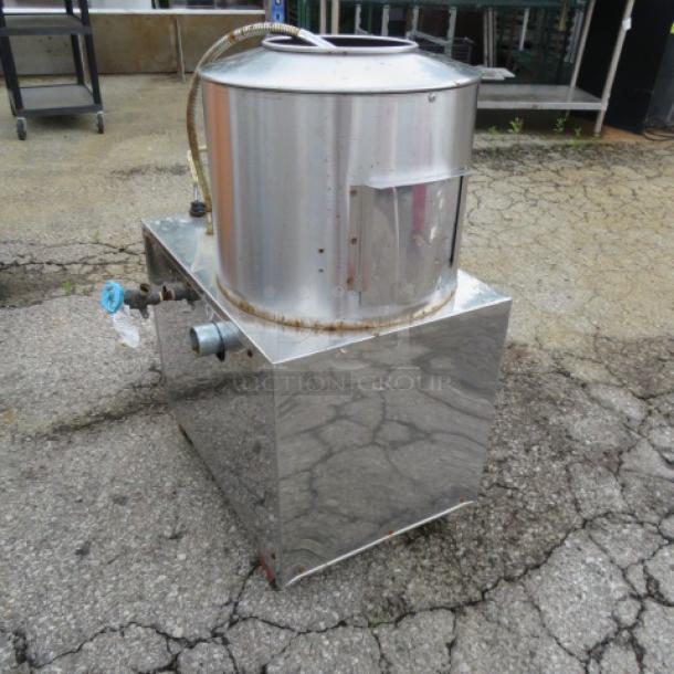 One Electric Potato Wash And Peel Machine On Casters. - Image 1 of 3