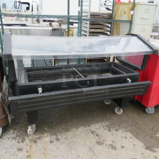 One Cambro Portable Food/Cold Bar With Sneeze Guards, And 2 Lift Up Side  Rails, On Casters. 64X34X46. $2049.00 - Image 2 of 2