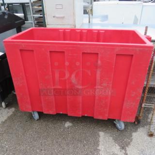 One IRP  Portable Drink Holder On Casters With Drain. 51X24X38