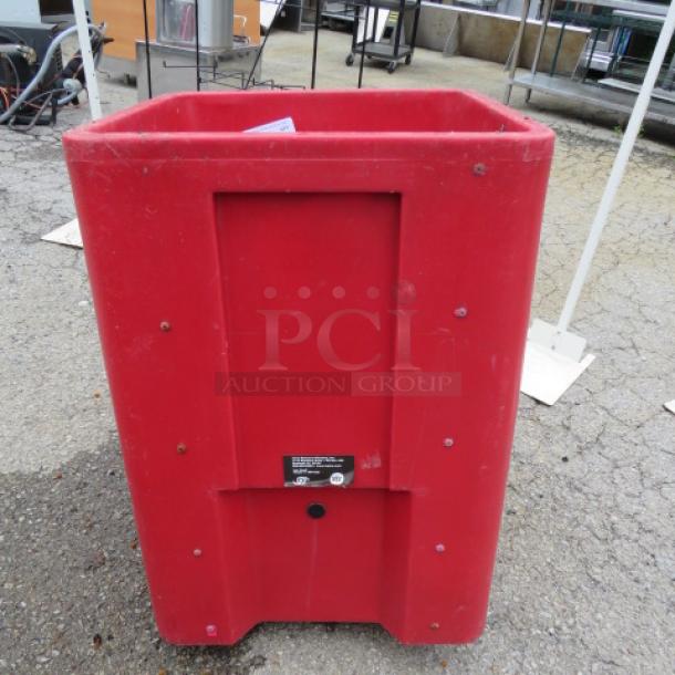 One IRP  Portable Drink Holder On Casters With Drain. #IRP-650. Missing 1 Caster. 21X21X34 - Image 1 of 1