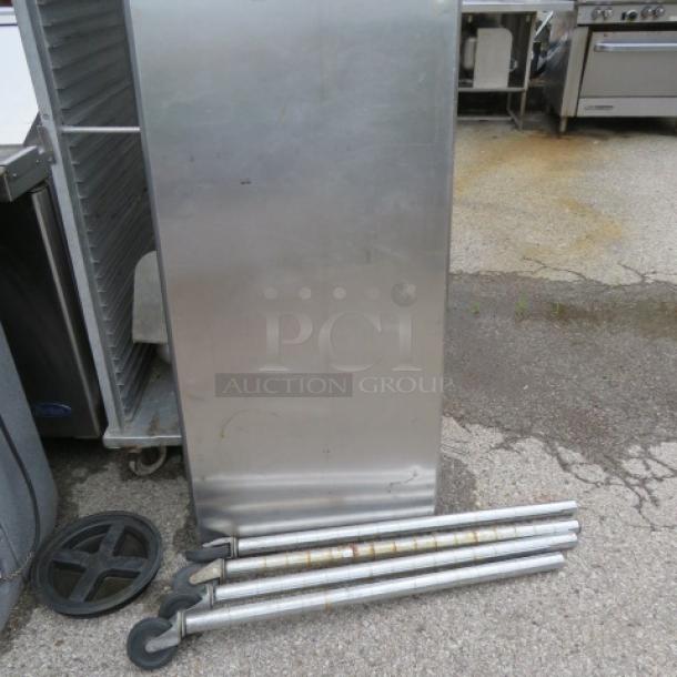 One Stainless Steel Table On Casters. 50X24X39 - Image 1 of 1