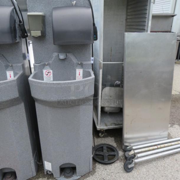 One Portable Hand Wash Station With Foot Pedal, Soap Dispenser, Paper Towel Dispenser And Water Tank. - Image 1 of 3