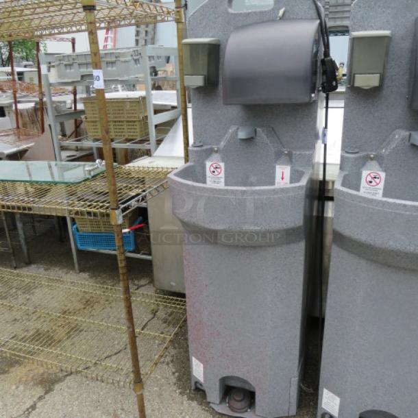 One Portable Hand Wash Station With Foot Pedal, Soap Dispenser, Paper Towel Dispenser And Water Tank. - Image 1 of 3