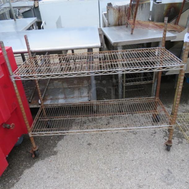 One Metro Shelving System With 2 Shelves, On Casters. 48X18X42 - Image 1 of 1
