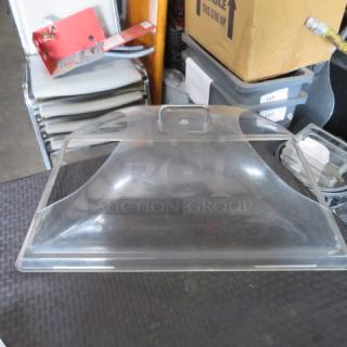 Full Size Clear Poly Dome Cover With 2 Holes For Grab And Go With Handle. 2XBID