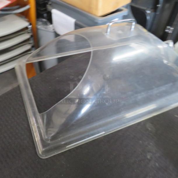 Full Size Clear Poly Dome Cover With 2 Holes For Grab And Go With Handle. 2XBID - Image 2 of 2
