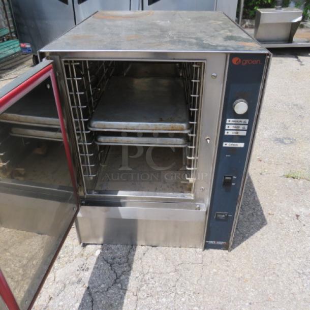 One Groen 1 Door Smart Steam Steamer. 115 Volt. Model# SSB-5E. 21.5X29X28 - Image 2 of 2