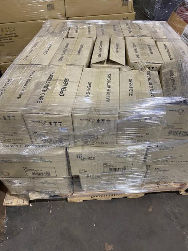 BRAND NEW! FULL PALLET! Steelite International Royal Porcelain Series Commercial White 6-3/8" Round Rim Plate! 36 Per Case! Model: P0902! 51X Your Bid! - Image 1 of 8