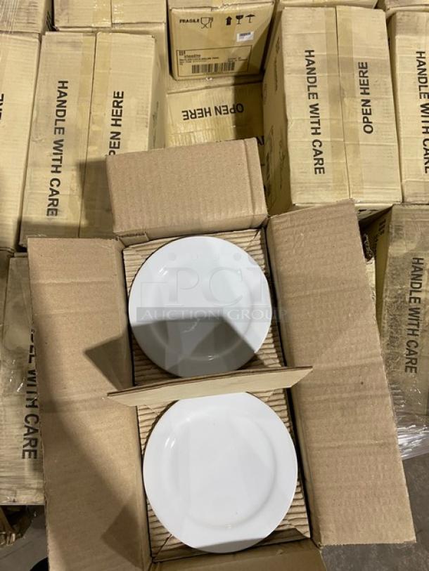 BRAND NEW! FULL PALLET! Steelite International Royal Porcelain Series Commercial White 6-3/8" Round Rim Plate! 36 Per Case! Model: P0902! 51X Your Bid! - Image 5 of 8
