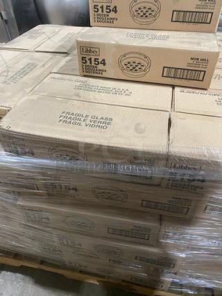 BRAND NEW! FULL PALLET! Libbey Commercial Clear 4" Round Nob Hill Glass Ashtray! 3-Dozen Per Case! Model: 5154! 51X Your Bid!