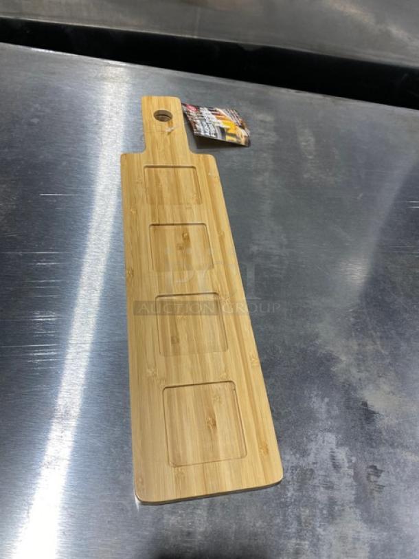 BRAND NEW! TableCraft Commercial Reversible Bamboo Acacia Flight Paddle! Model: FLIGHT1! 7X Your Bid! - Image 3 of 5