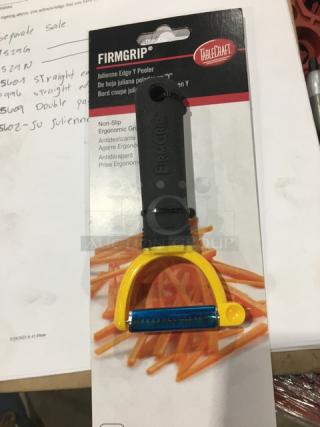 BRAND NEW! TableCraft Commercial Stainless Steel Julienne Edge Y Style Peeler! With Black Firmgrip Handle! Model: E5602! 4X Your Bid!