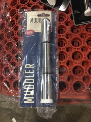 BRAND NEW! TableCraft Commercial Stainless Steel Muddler! With Plastic Tip! Model: H4258! 8X Your Bid!