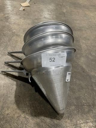 BRAND NEW! Vollrath Wear-Ever Professional Series Commercial Aluminum Round China Cap Strainer! With Hook! ALL ONE MONEY!
