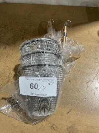 BRAND NEW! Winco Commercial Stainless Steel Single Mesh Deep Bowl Strainer! With Wooden Handle! Model: MSH-5! 3X Your Bid!