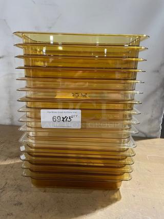 BRAND NEW! Cambro H-Pan Series Commercial Amber High Heat 1/3-Size 2.5" Deep Food Pan! Model: 32HP! 15X Your Bid!