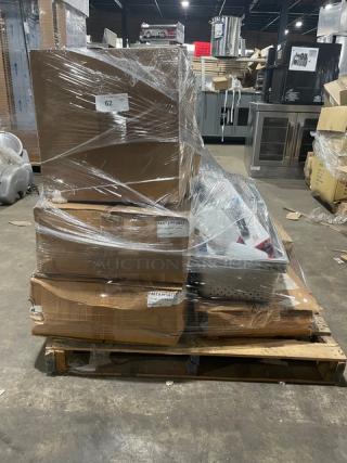 BRAND NEW! MIXED PALLET! Pitco Commercial Heavy-Duty Envelope Style Filter Paper! 100 Per Case! Model: PP10613! With Rubbermaid HYGEN Series Commercial 40