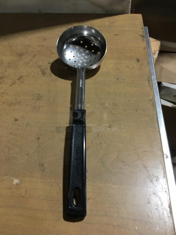 BRAND NEW! Vollrath Commercial Stainless Steel 8 Oz. Perforated Round Spoodle/Portion Spoon! With Black Grip 'N Serve Handle! Model: 61180! 6X Your Bid! - Image 5 of 5