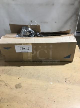 BRAND NEW! Vollrath Commercial Stainless Steel 8 Oz. Perforated Round Spoodle/Portion Spoon! With Black Grip 'N Serve Handle! Model: 61180! 12X Your Bid!