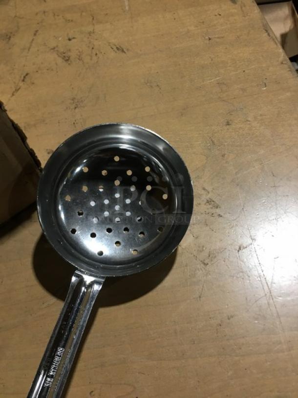 BRAND NEW! Vollrath Commercial Stainless Steel 8 Oz. Perforated Round Spoodle/Portion Spoon! With Black Grip 'N Serve Handle! Model: 61180! 12X Your Bid! - Image 5 of 6