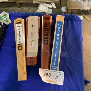 Misc Lot of Tapper Handles 
Qty 4
Your Bid x 4