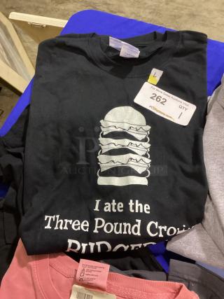 Spokes “I Ate the Crown Burger….” T-Shirt
Size Large