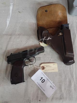 ATF Approved Auction! Bulgarian Military Makarov 9 x 18 w/ Holster! Imported by CAI. Excellent Condition! Must be 21y/o to bid and gun must ship to FFL, Check state and local laws and do not bid if prohibited or cannot pass a background check.  Winning bidder will need to apply  for background check through FFL.