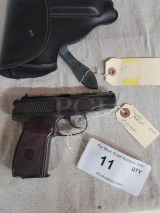 ATF Approved Auction! Bulgarian Military Makarov 9 x 18 w/ Holster! Imported by CAI. Excellent Condition!  Must be 21y/o to bid and gun must ship to FFL, Check state and local laws and do not bid if prohibited or cannot pass a background check.  Winning bidder will need to apply  for background check through FFL.