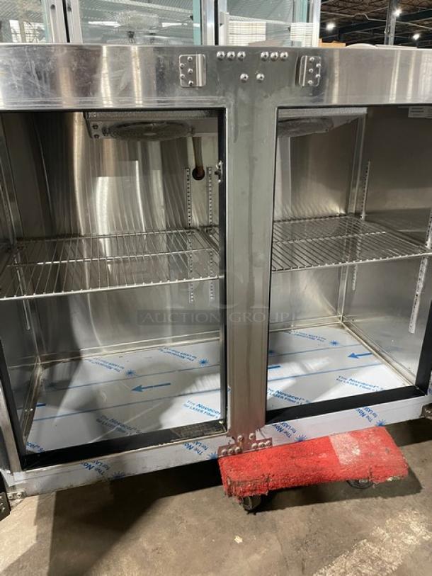 Infinity Commercial Black Powder Coated Stainless Steel 2 Door Backbar Refrigerator! With Chrome Plated Wire Racks! Model: IBCRS-2D-FLD-DL-RC-AS SN: 202302-3040! 115V 1 Phase! - Image 5 of 10