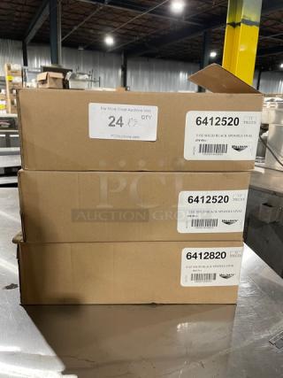 BRAND NEW! Vollrath Jacob's Pride Series Commercial Stainless Steel 5 Oz. Solid Oval Spoodle/Portion Spoon! With Black Grip Handle! 12 Per Case! Model: 6412520! 3X Your Bid!