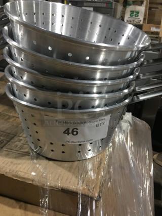 BRAND NEW! Winco Commercial Aluminum 9" Round Spaghetti/Pasta Strainer/Skimmer! With 7-1/2" Handle! Model: ASS-09! 5X Your Bid!