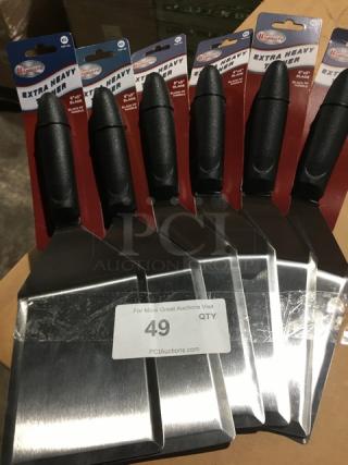 BRAND NEW! Winco Commercial Stainless Steel Extra Heavy Duty Offset Turner! With Black Grip Handle! Model: TKP-63! 6X Your Bid!