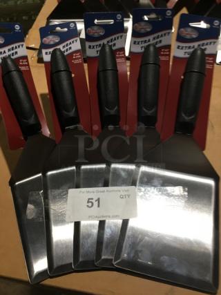 BRAND NEW! Winco Commercial Stainless Steel Extra Heavy Duty Offset Turner! With Black Grip Handle! Model: TKP-63! 5X Your Bid!
