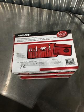 BRAND NEW! Tablecraft Commercial Red FirmGrip 9-Piece Garnishing Kit! Model: E5600-9! 3X Your Bid!
