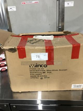 BRAND NEW! Winco Commercial Aluminum 85 Oz. Scoop! Model: AS-85! 22X Your Bid!