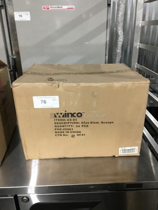 BRAND NEW! Winco Commercial Aluminum 85 Oz. Scoop! Model: AS-85! 24X Your Bid! - Image 1 of 5