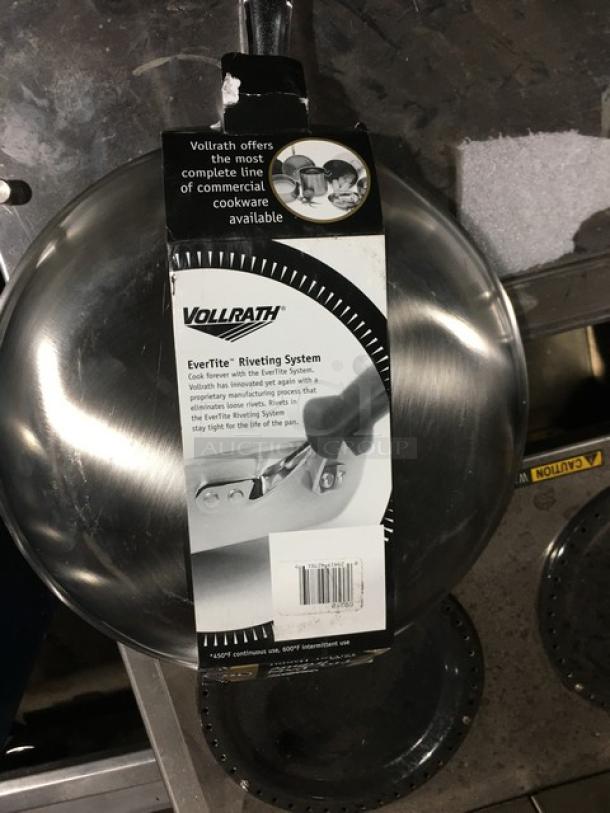 BRAND NEW! Vollrath Tribute Series Commercial Stainless Steel 10" Induction Ready Fry Pan! With Natural Finish Cook Surface! With Handle! Model: 69210! - Image 4 of 5