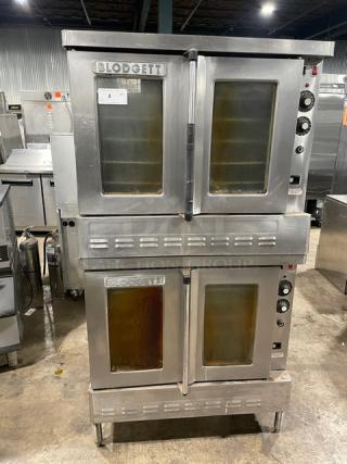 Blodgett Commercial Stainless Steel Electric Powered Double Stacked Convection Oven! With Thermostatic Controls! With Wired Oven Racks! On Legs! 2X Your Bid Makes One Unit!