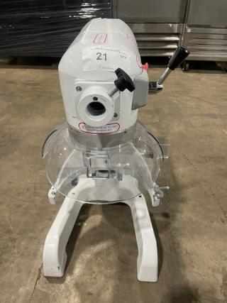 2024! Late Model! Commercial Heavy-Duty Electric Powered Gear Driven 20 Qt. Planetary Mixer! With Clear Polycarbonate Bowl Guard! Model: HL-B20M SN: 24HL7124-009! 110V 1 Phase!