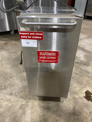 Scotsman Commercial Stainless Steel Air Cooled Undercounter Gourmet Cube Ice Machine! With Single Door Built-In Ice Bin! Model: CU50GA-1A SN: 12111320012451! 115V 1 Phase! - Item #1189391