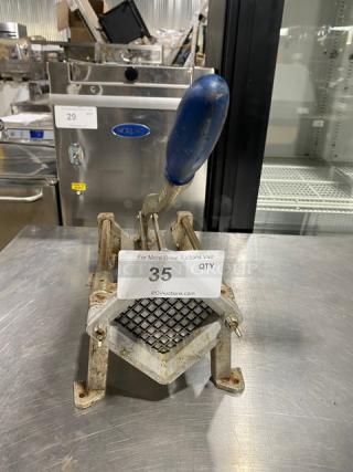 Vollrath Commercial Heavy Duty Manual French Fry/Potato Cutter! With Blue Grip Handle! On Legs!