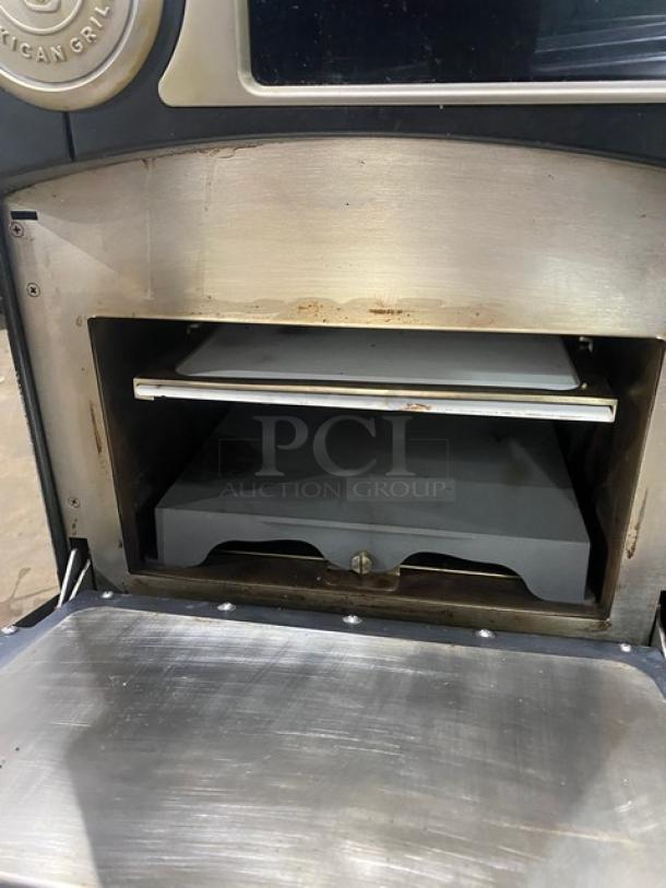 TurboChef! 2021! Late Model! Chipotle Style Commercial Black Electric Powered Countertop Cook Press Edition Ventless Rapid Cook Turbo Oven! With Crank Bar! Model: NGO SN: NGOTD43530! 208/240V 1 Phase! On Legs! - Image 6 of 9